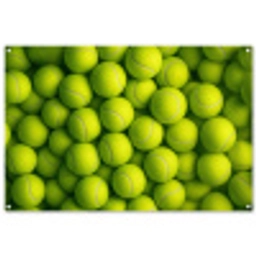 Tennisballen - Bal - Geel tuinposter los doek groot -3d
