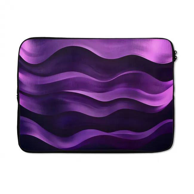 Laptophoes Golven - Abstract - Paars