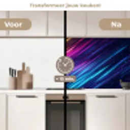 Snelheid - Kosmos - Kleurrijk keuken achterwand 2 middel -voor-na2_NL