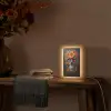 Bloemen - Kleurrijk - Schedel Light Box met kabel (Tafellamp) klein -sfeer4
