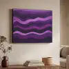 Lijnen - Golven - Paars - Abstract Textielframe zwart klein -sfeer3