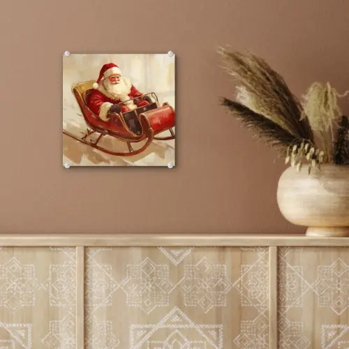 Kerst - Slee - Kerstman plexiglas 5mm klein -sfeer5