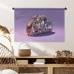 Edelstenen - Glitters - Paars - Kleurrijk Wandkleed katoen middel -sfeer5