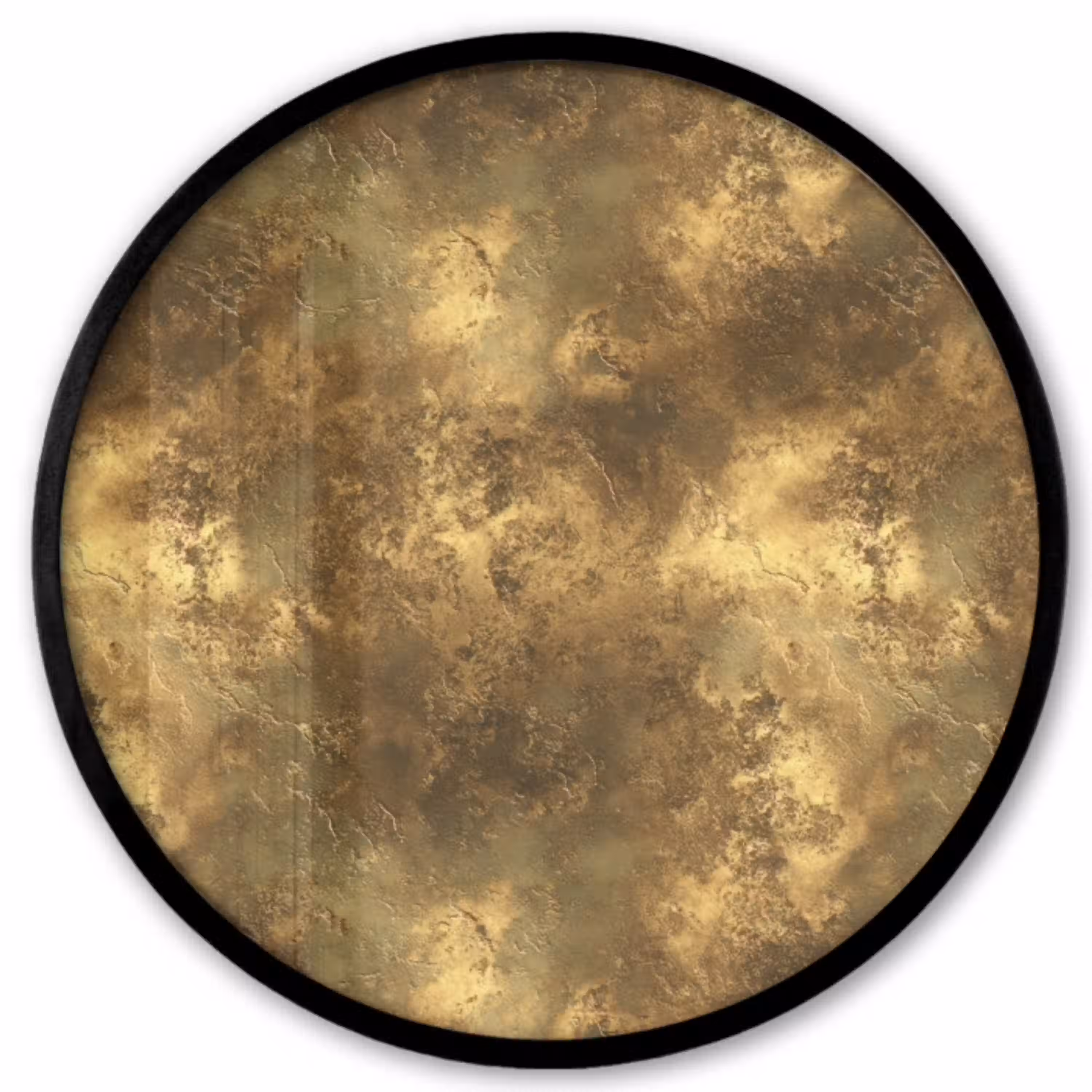 Antiek - Metaallook - Goud Fotolijst rond zonder passe partout klein 856 -3d