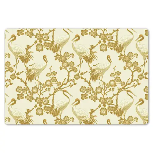 Kraanvogels - Kersenbloesem - Goud Placemat vinyl groot 368 -zzsfeer1_Kitchenyeah-website