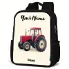 Tractor - Getekend - Rood Rugzak - Zwart middel -schuin