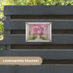 Japans - Sakura - Bloesem - Boom - Bloesem takken - Doorkijk tuinposter los doek klein -sfeer3