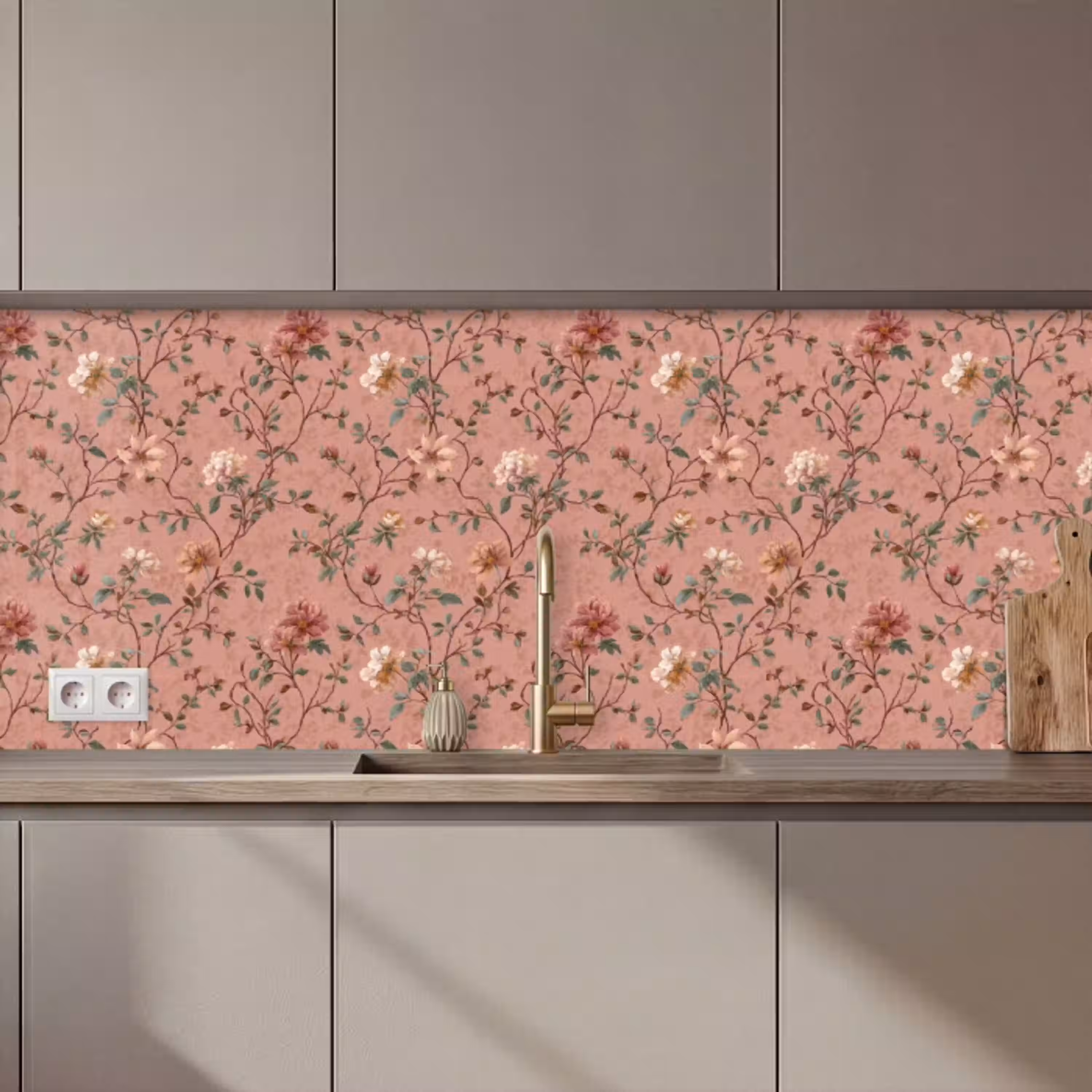 Botanisch - Bloemen - Roze keuken achterwand 2 middel 871 zz_3dshopping