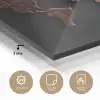 Wereldkaart - chocola - Smakelijke uitstraling plexiglas 5mm klein -sfeer2