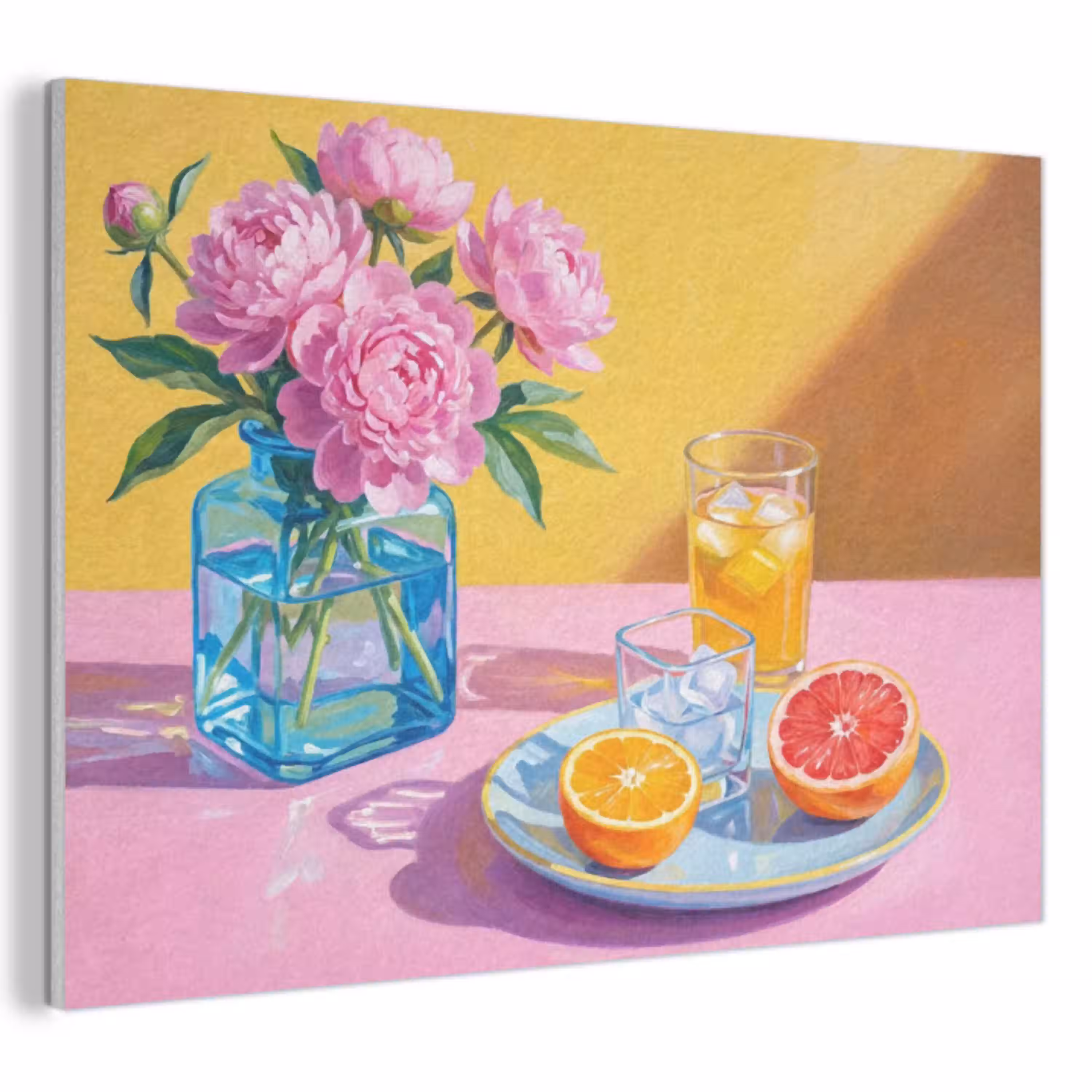 Bloemen - Roze - Modern PET vilt klein -3d