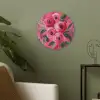 Bloemen - Verf - Roze Akoestische PET Vilt - Rond klein -sfeer2