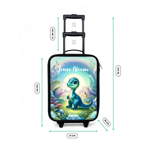 Django Dino Kinderkoffer - Zwart klein -productfoto_formaten