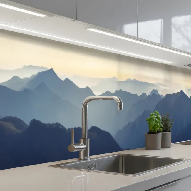 Crédence Cuisine - Paysage - Montagnes - Vert - Nature