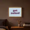Speels - Boodschap - Blauw Light Box met batterij (Wandlamp) middel -sfeer4