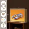 Kreeft - Delftsblauw - Schild - Stoer - Oranje Light Box met batterij (Wandlamp) middel -USP_websiteoverzichtNL