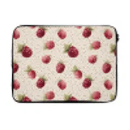Framboos - Stippen - Rood laptophoes neopreen klein 279 -3d