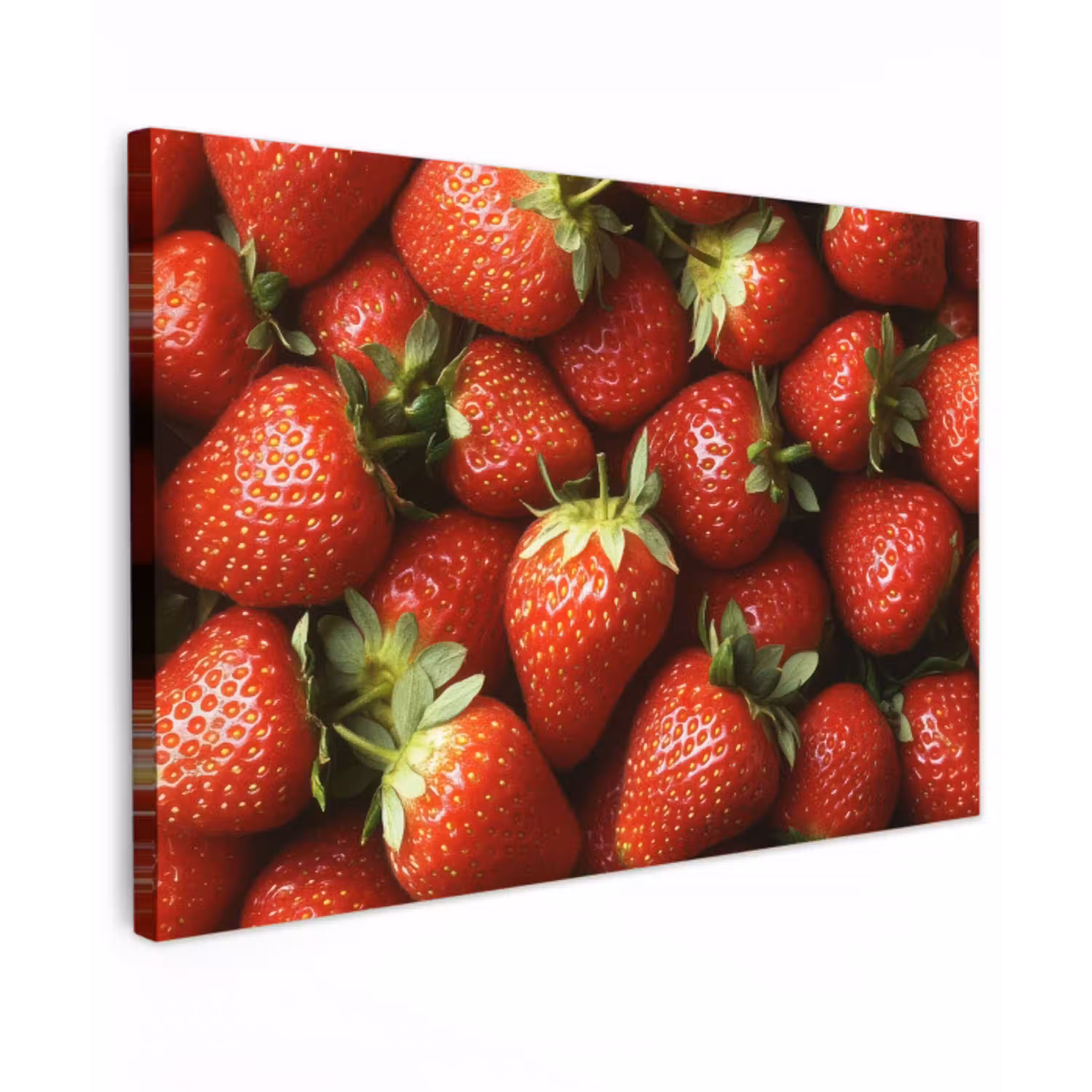 Aardbei - Fruit - Rood canvas 2cm klein -z3d