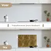 Organisch - Lijnen - Goud keuken achterwand spatscherm klein 900 -voor_na_NL