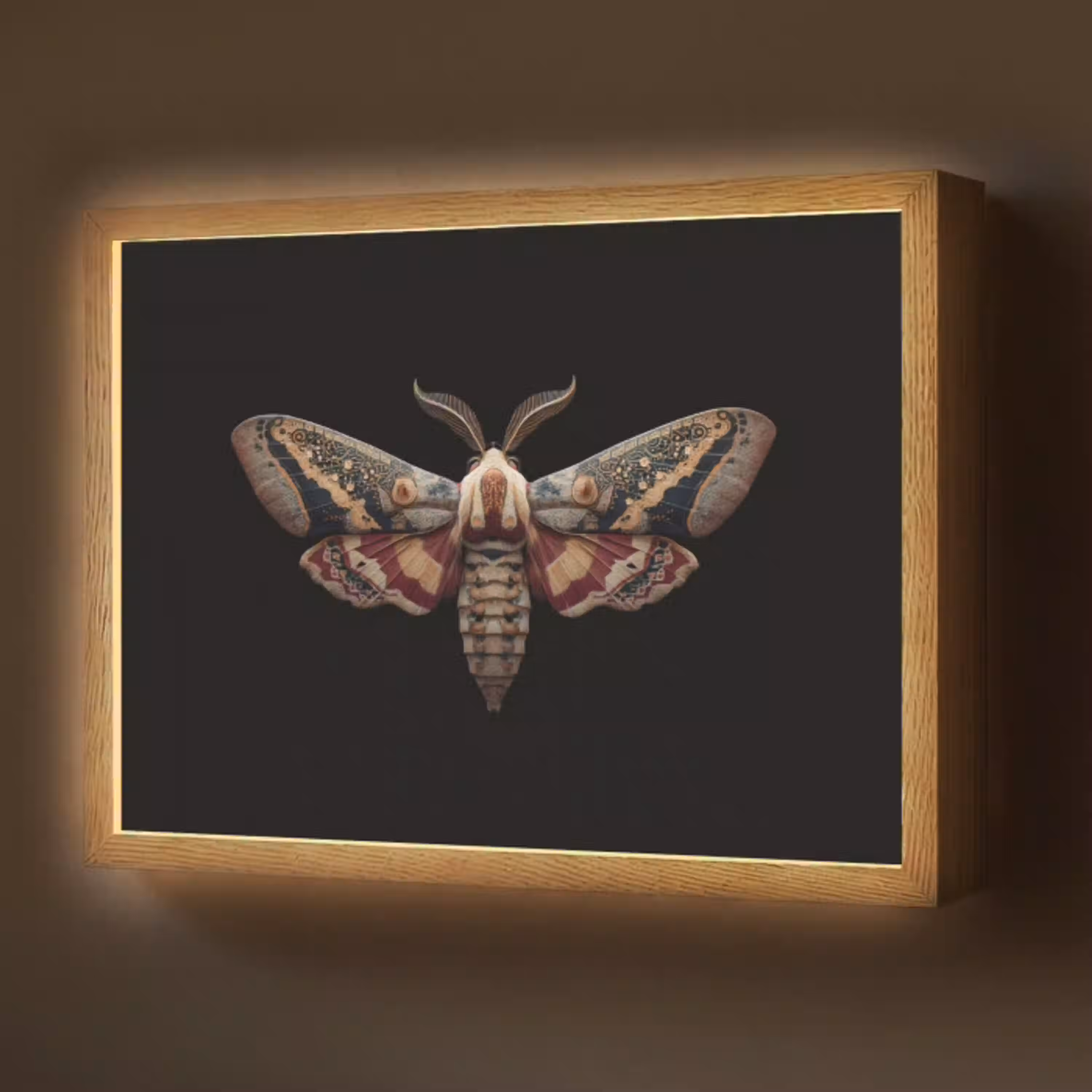 Mot - Oosterse patronen - Sierlijk Light Box met batterij (Wandlamp) middel -z3d_website