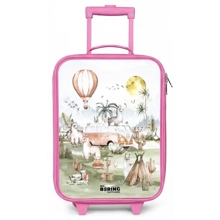 Alpaca avontuur Kinderkoffer - Roze klein -zz3dotto