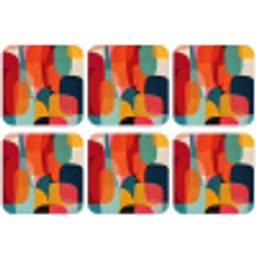 Vormen - Kleurrijk - Abstract - Vlakken onderzetter kurk middel -zkaufland3dotto
