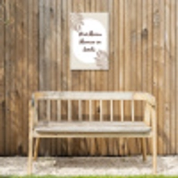 Bloemen - Quote - Zomer - Beige Tuinposter op houten frame 2 cm dik klein -sfeer4