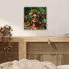 Vrouw - Panterprint - Jungle - Natuur - Luxe aluminium wit klein -sfeer3