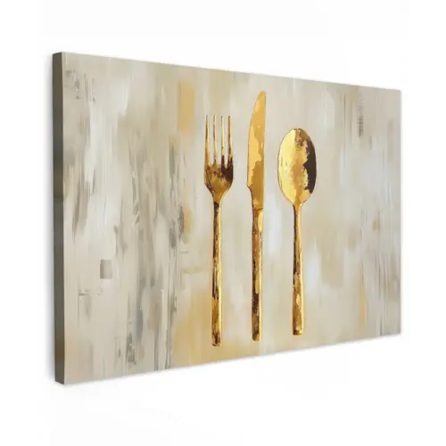 Verf - Goud - Bestek canvas 2cm klein -z3d