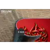 Pepers - Rood - Hart Placemat vinyl groot -closeup