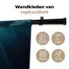Walvis - Water - Zonnestralen - Blauw Wandkleed katoen klein -sfeer2