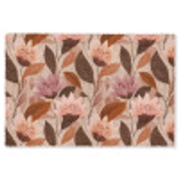 Bloemen - Bladeren - Bruin Vloerkleed Rechthoek klein 1091 -3d