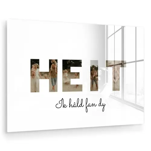 Heit - Lettercollage plexiglas 5mm klein -zzzproduct_nieuw