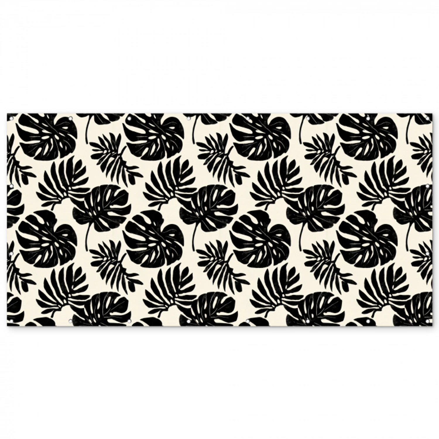 Modern - Monstera - Zwart Balkonbeschermer Duitsland klein 596 -zz_3d