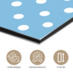 Polka - Dots - Blauw aluminium wit klein 46 -closeup_NL