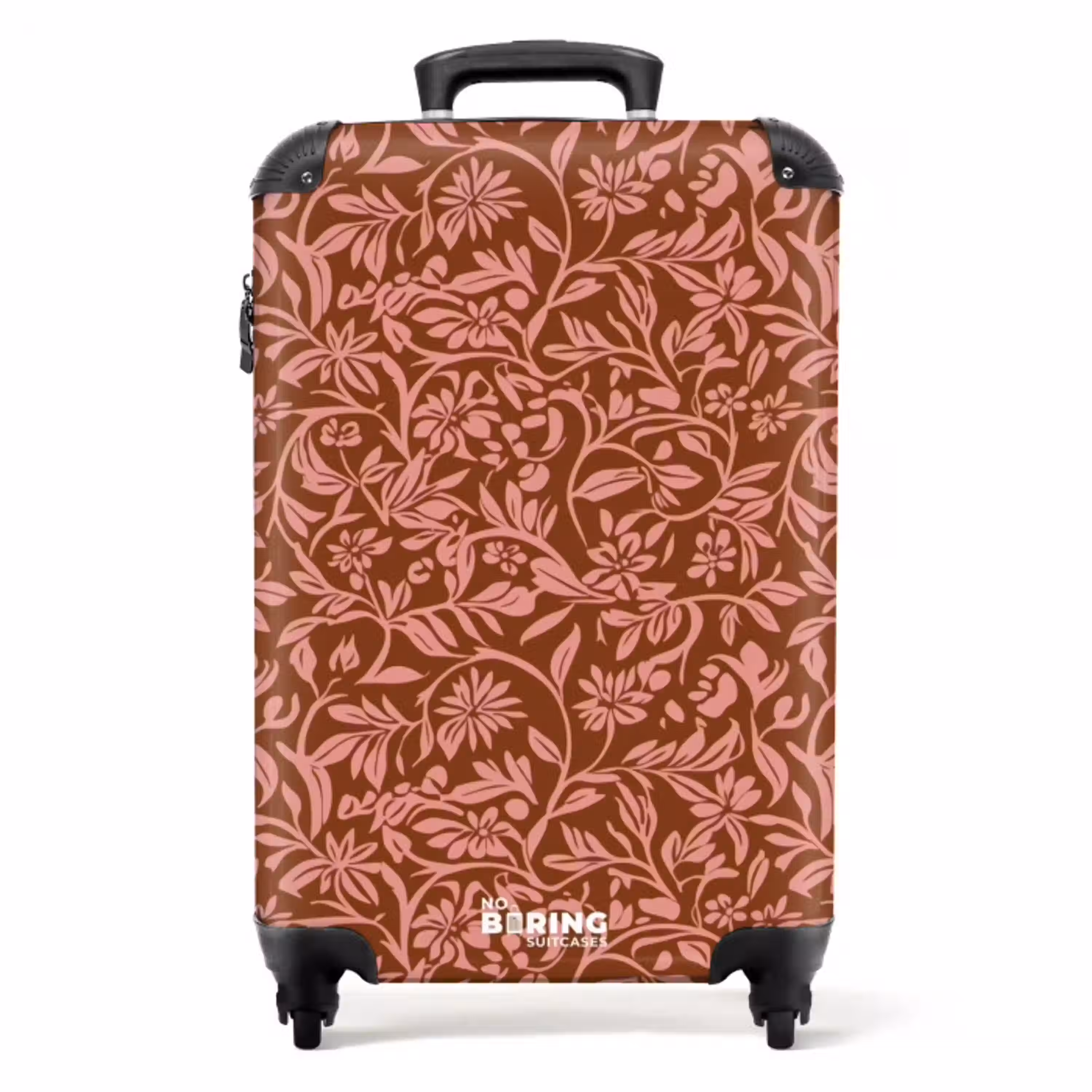 Bloemen - Print - Roze NBS - Handbagage koffer - Volwassenen Unisex middel -productfoto_recht