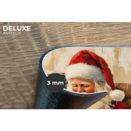 Kerst - Kerstman - Winter - Open Haard Placemat vinyl groot -closeup