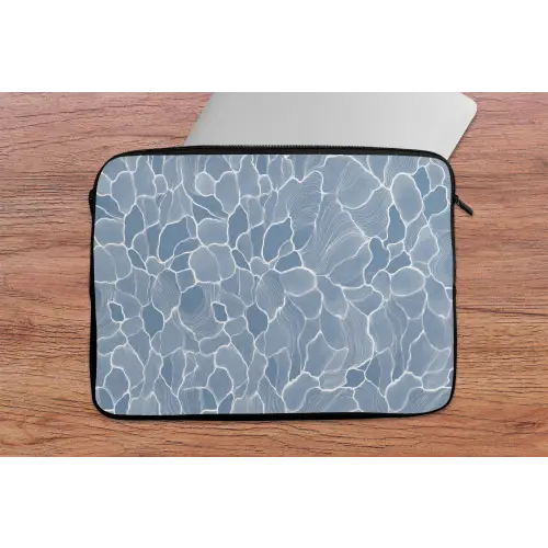 Abstract - Blauw - Bladeren laptophoes neopreen klein -tafel
