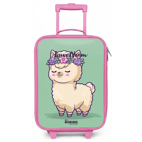 Kawai - Alpaca - Groen Kinderkoffer - Roze klein -zz3dotto