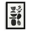 Japandi - Zwart - Abstract fotolijst zwart zonder passe partout klein -3d