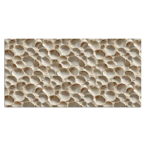 Schelpen - Waaiervorm - Wit Muismat XXL klein 681 -3d_leeg