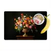 Goud - Bloemen - Kleuren - Vaas Placemat vinyl groot -zzzproduct_Kitchenyeah-website
