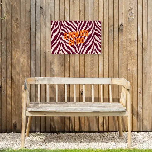 New era - Bordeaux - Zebraprint Tuinposter op houten frame 2 cm dik klein -sfeer4