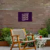 Oh hi - Paars - 3D Tuinposter op houten frame 2 cm dik klein -sfeer3