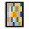 Stroken - Blauw - Patroon - Abstract fotolijst zwart zonder passe partout klein -3d
