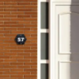Zwarte veren - Traditioneel Naambord Hexagon klein -sfeer3-hexagon-XS