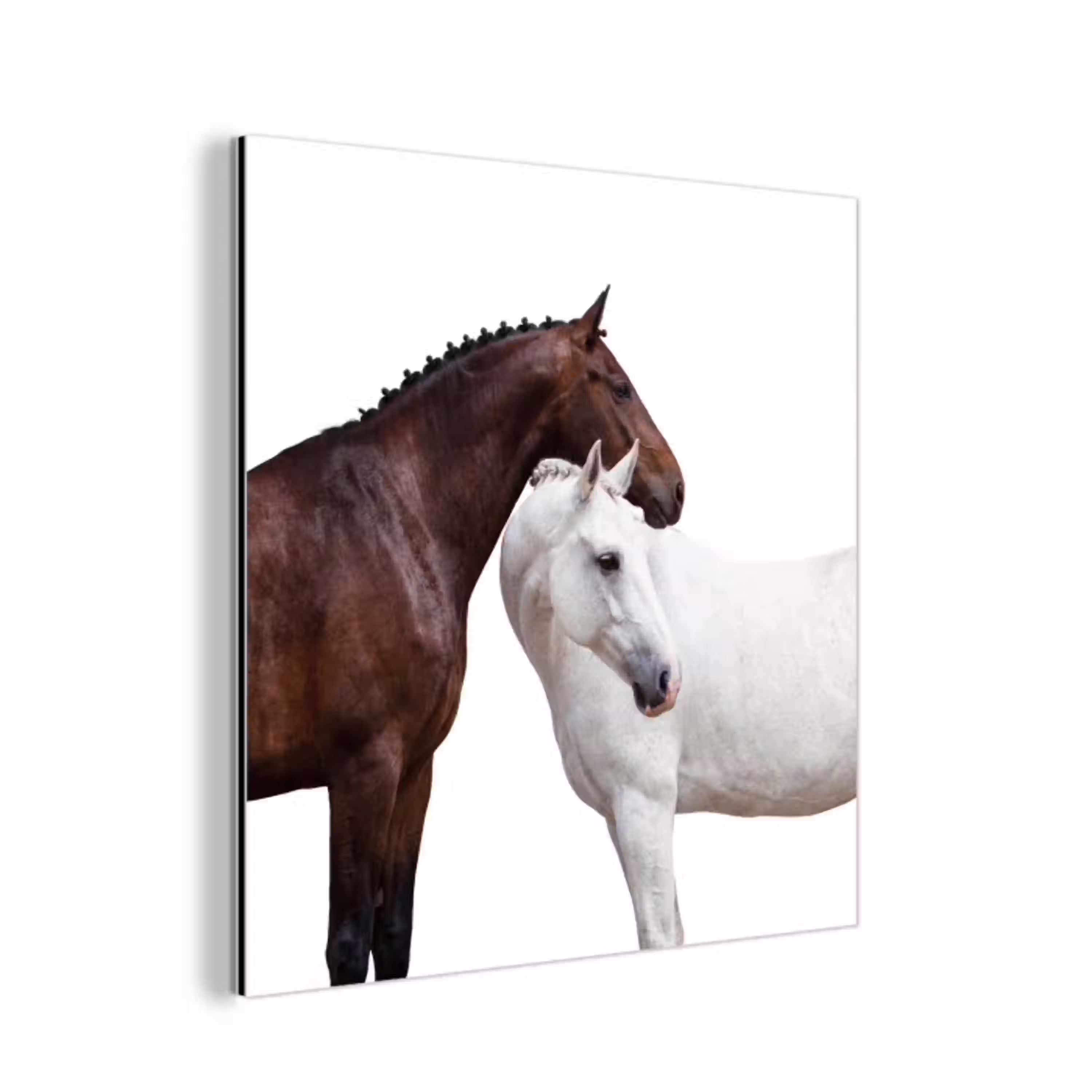 Paard - Modern - Balans aluminium wit klein -3d