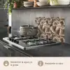 Waaiervorm - Beige - Vezel textuur keuken achterwand spatscherm klein 900 -usp_ES