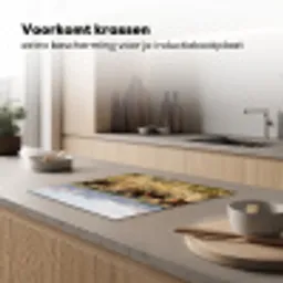 Paarden - Kudde - Bergen - Vrijheid - Wild Inductie beschermer vinyl 3mm middel -sfeer1