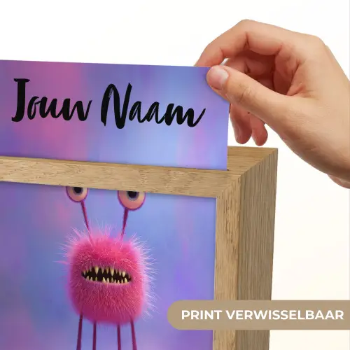 Monster - Roze - Paars Light Box met kabel (Kinderlampje) klein -USP_websiteprintNL