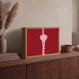 Love - Hart - Rood Light Box met batterij (Wandlamp) middel -sfeer2